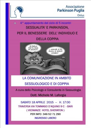 SABATO 18 APRILE 2015 ORE 17:00 : INCONTRO INFORMATIVO "LA COMUNICAZIONE IN AMBITO SESSUOLOGICO E DI COPPIA"
