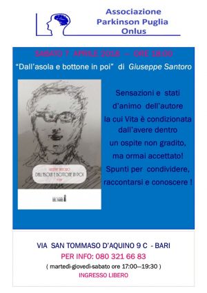 Presentazione del libro - raccolta di poesie - di Giuseppe Santoro, "Dall'asola e bottone in poi"