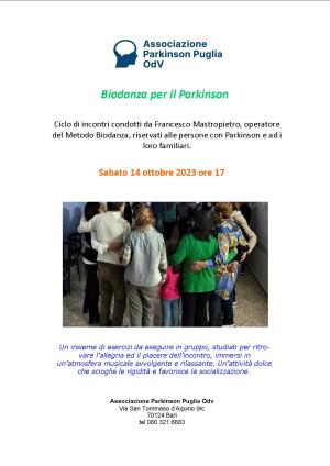 BIODANZA PER IL PARKINSON 14 ottobre  17.00