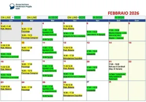 Il programma del mese : FEBBRAIO