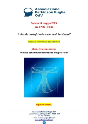 Disturbi urologici nella malattia di Parkinson, 17 maggio